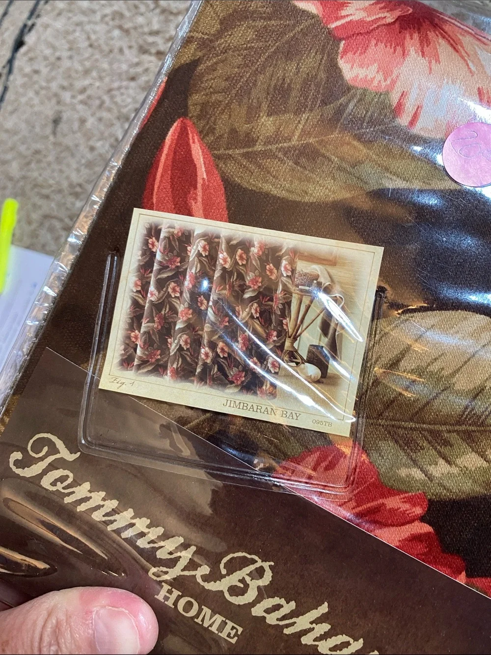 Tommy Bahama Floral Shower Curtain in Brown with Coral Accents 72x72